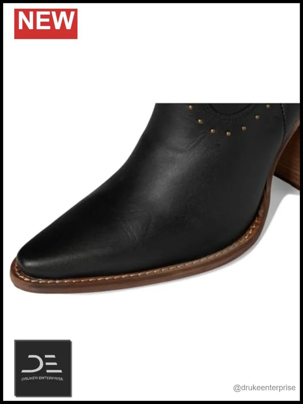 Dingo Leather Knee High Snip Toe Block Heel Boots Zip Closure